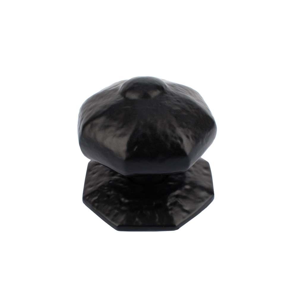 Devoran Centre Door Knob - 95mm - Black